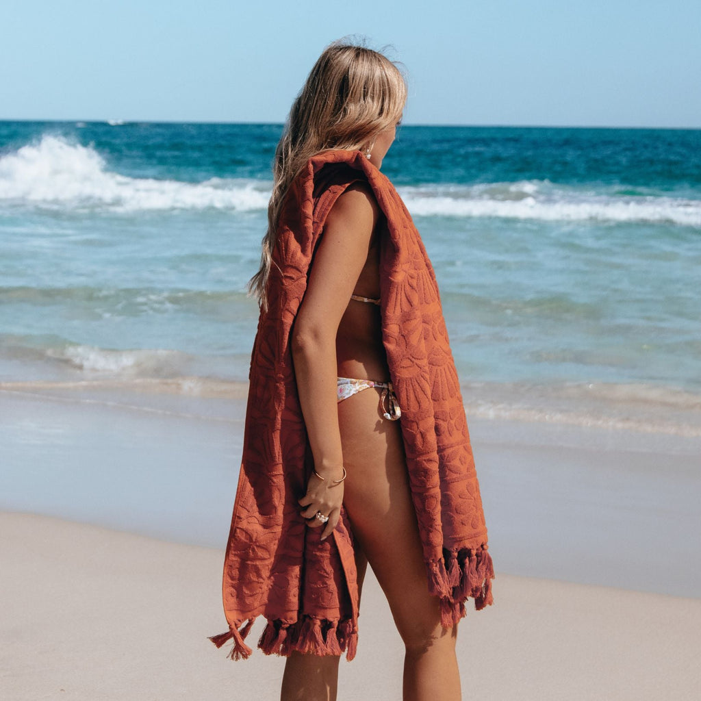 Zali Spice Large Cotton Beach Towel